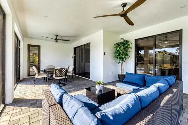a view of a dining room and livingroom view