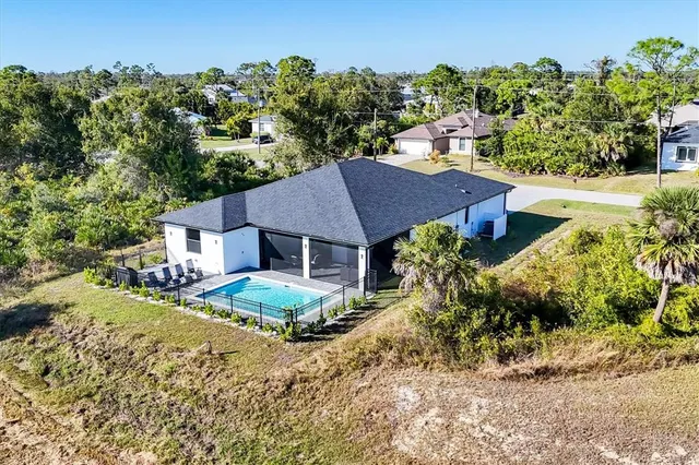 an aerial view of multiple house