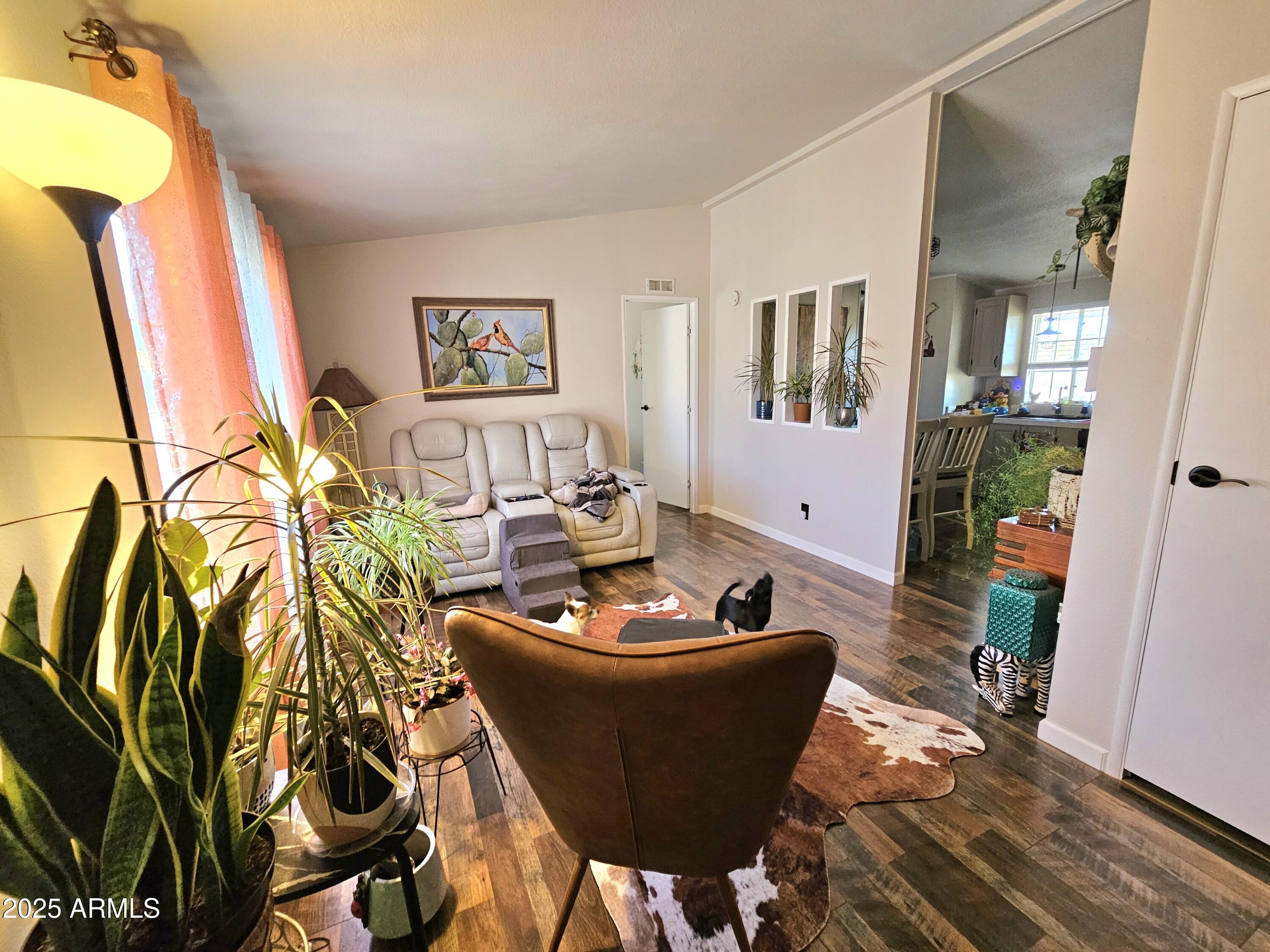 284 North Warren Road Benson, AZ 85602 - Photo 26 of 33 a living room with furniture and a potted plant