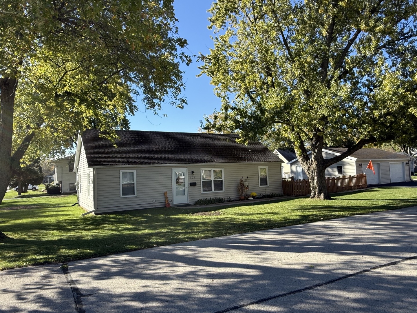 a house view with a sitting space