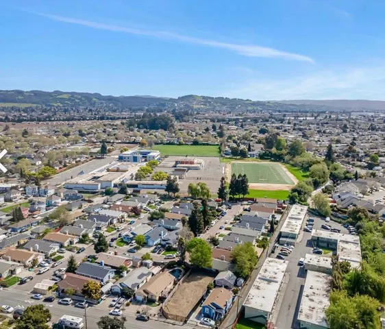 an aerial view of a city