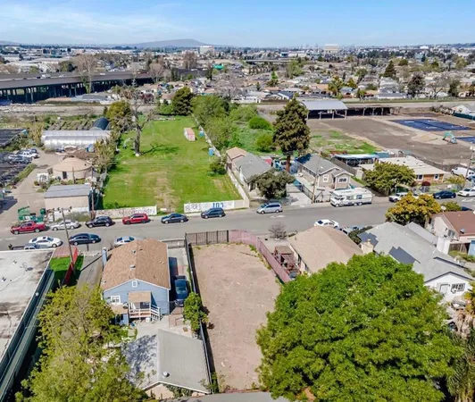 an aerial view of a city