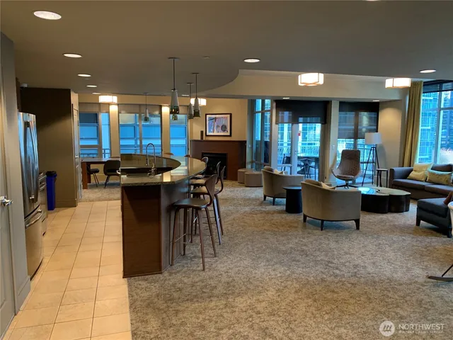 a room with pool table