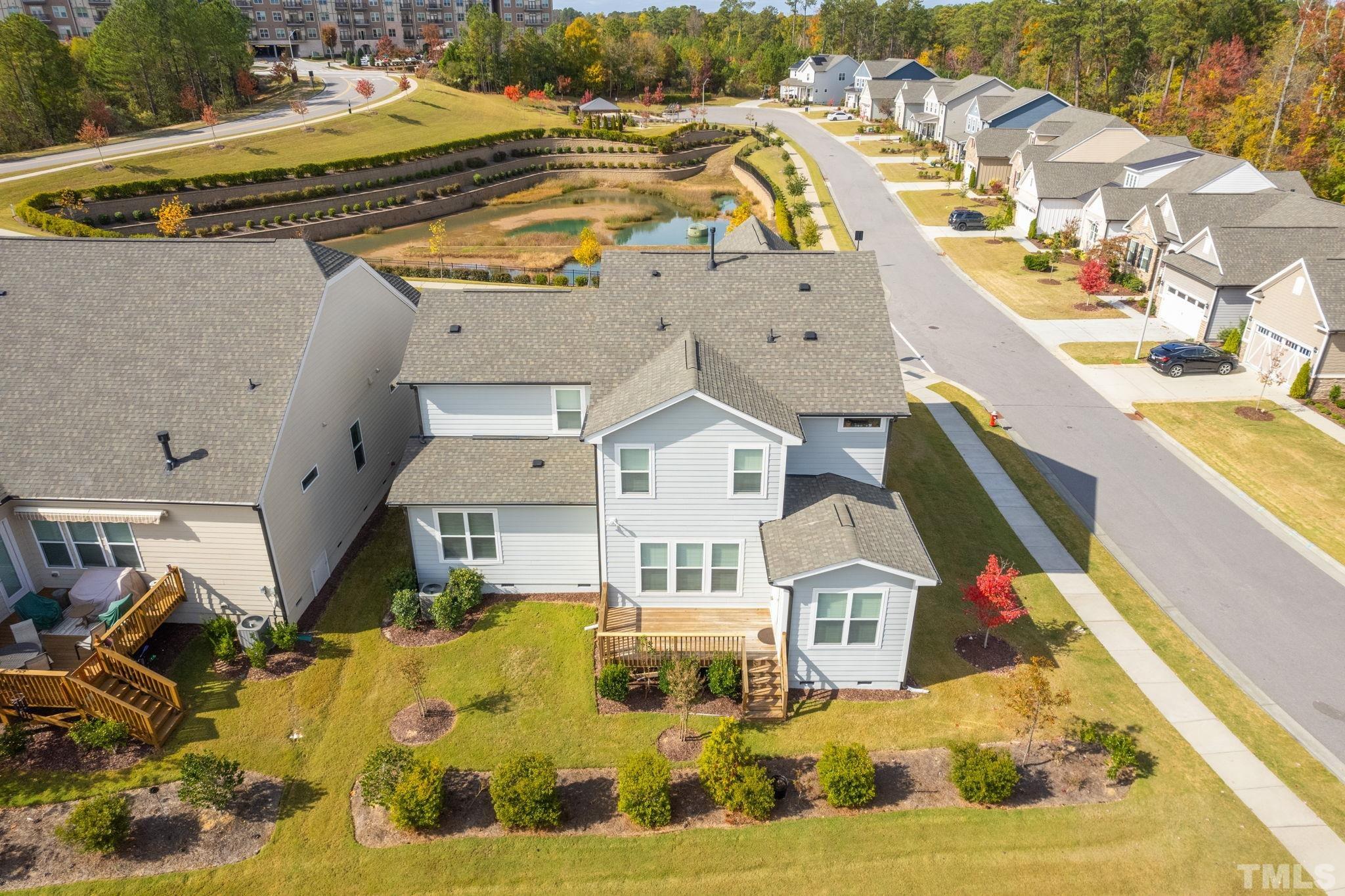 620 Trocha Drive Cary, NC 27513 - Photo 44 of 44 an aerial view of residential houses with outdoor space