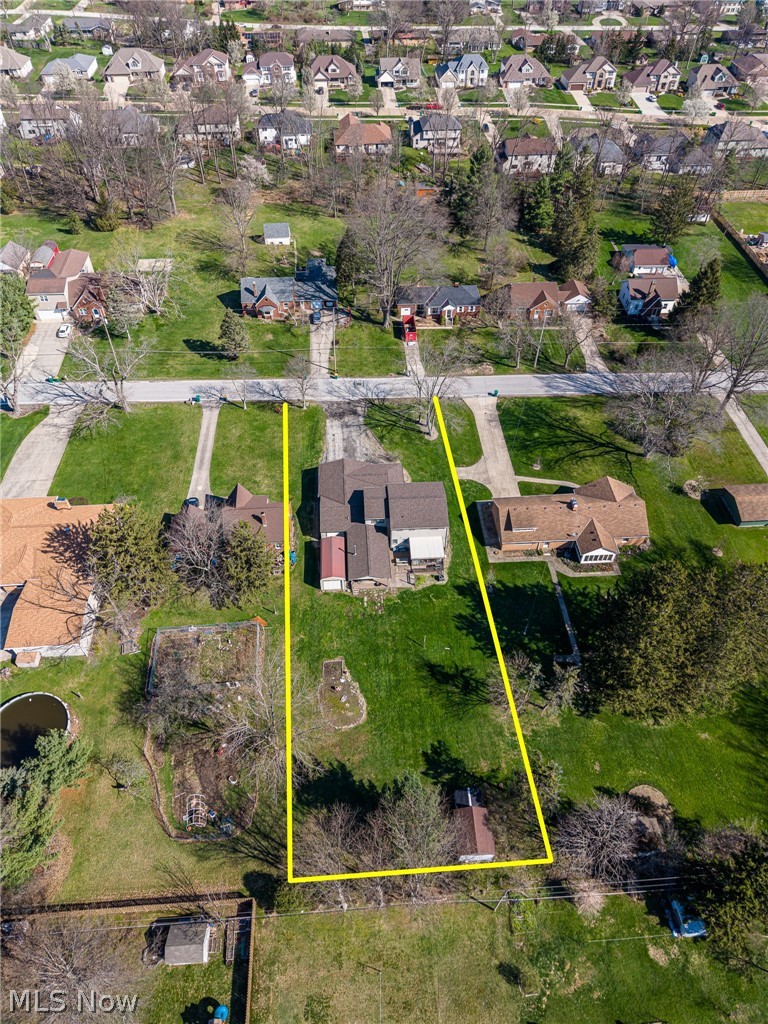 490 Mapleview Drive Seven Hills, OH 44131 - Photo 49 of 50 Aerial view of residential area featuring property boundaries highlighted