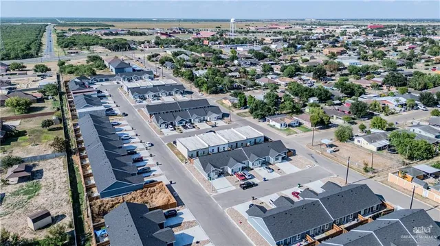 an aerial view of a city