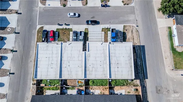 an aerial view of multiple house