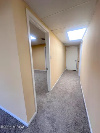 an empty room with closet