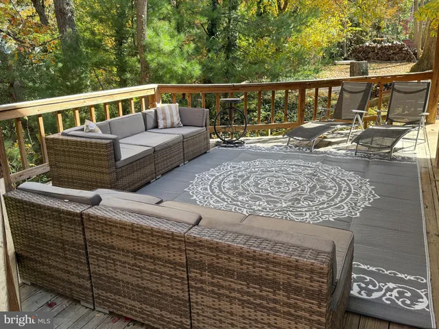 a view of balcony with couch