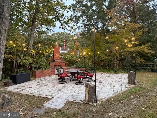 a view of outdoor space with seating