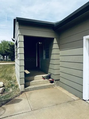 a view of a door of the house