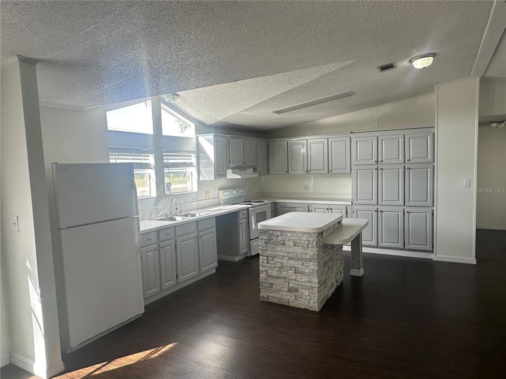 447 Tindel Camp Road Lake Wales, FL 33898 - Photo 3 of 15 a kitchen with stainless steel appliances granite countertop a refrigerator a sink dishwasher a stove and a refrigerator with wooden floor