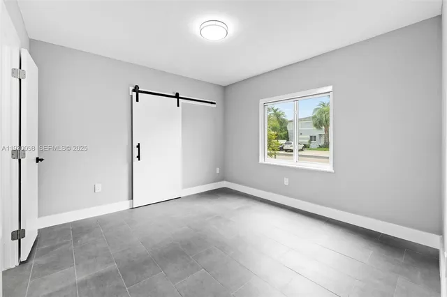 an empty room with a window