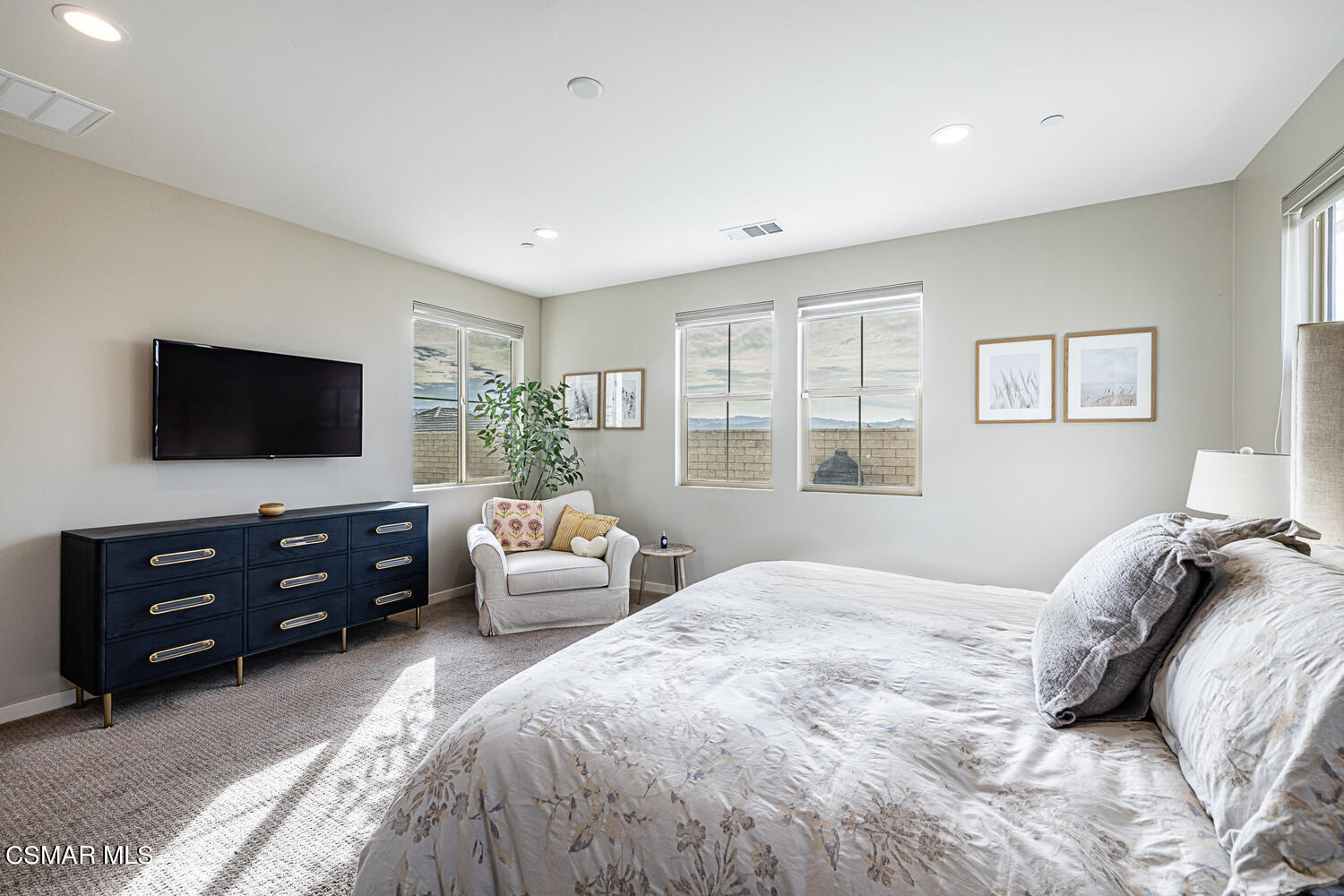 4616 Fannin Drive Simi Valley, CA 93063 - Photo 12 of 29 a bedroom with a bed and a flat screen tv