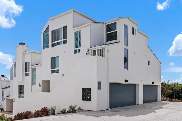 a view of a large building with many windows