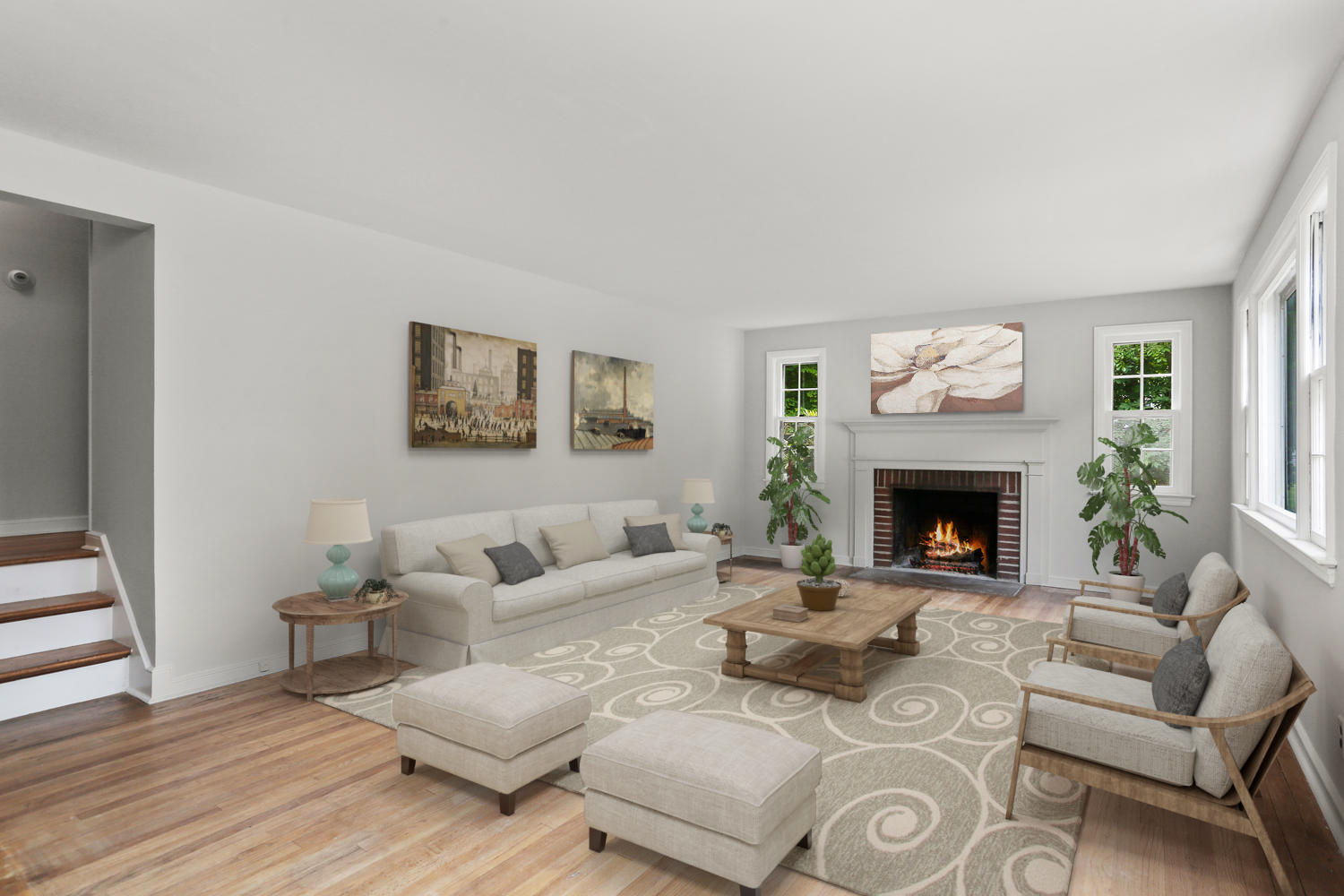 9 Alpine Lane Darien, CT 06820 - Photo 2 of 23 a living room with furniture and a fireplace