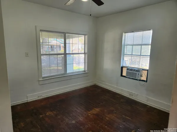 an empty room with a window