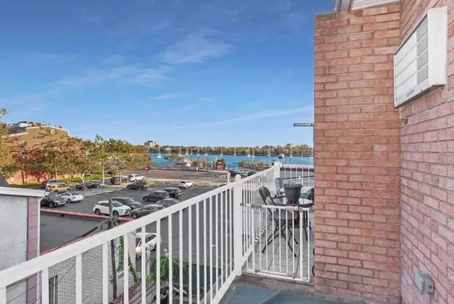 a view of city from balcony