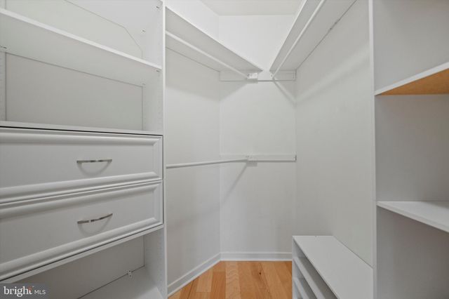 a view of small space with racks on the wall