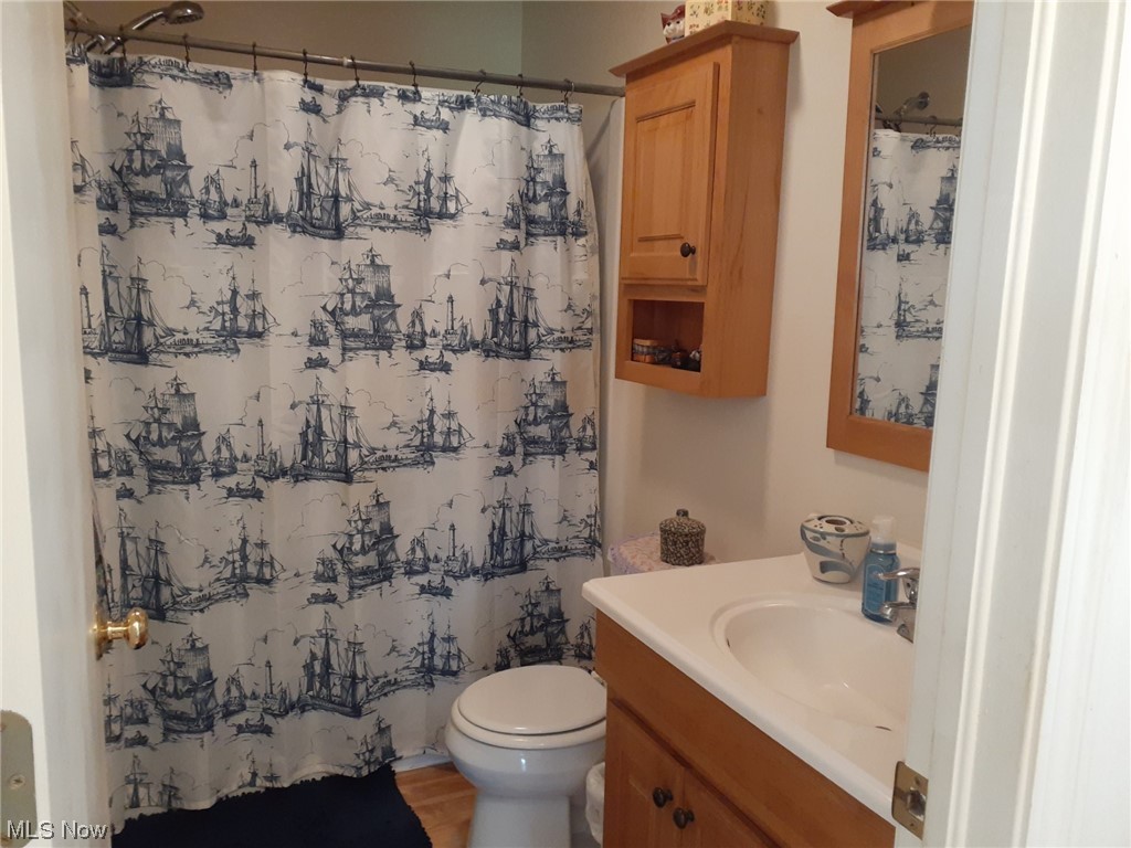 39981 Butternut Ridge Road Elyria, OH 44035 - Photo 11 of 20 Bathroom featuring light hardwood flooring, mirror, and large vanity