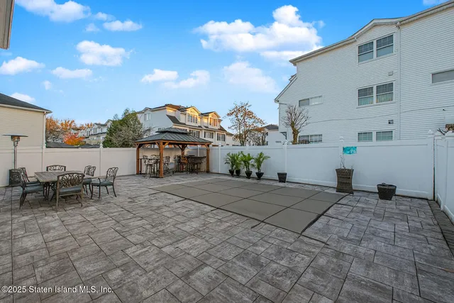 a view of outdoor space with seating