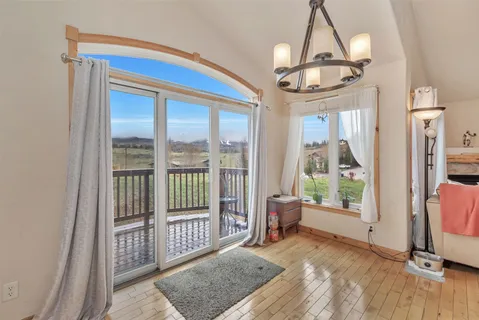 a very nice looking room with a large window