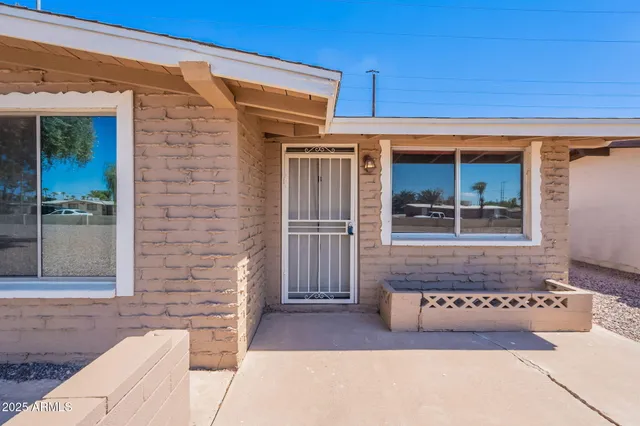 a front view of a house