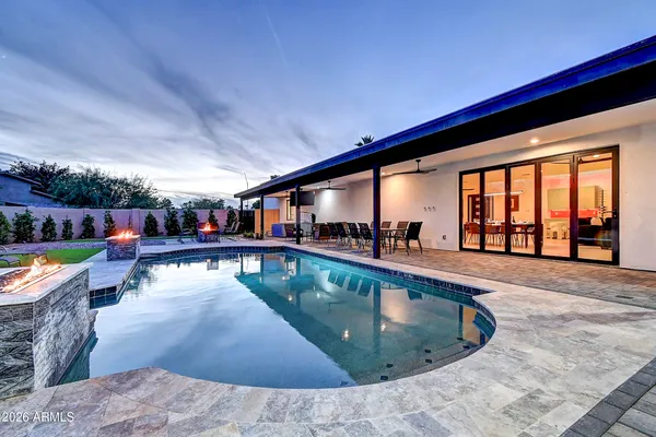 a outdoor space with chairs