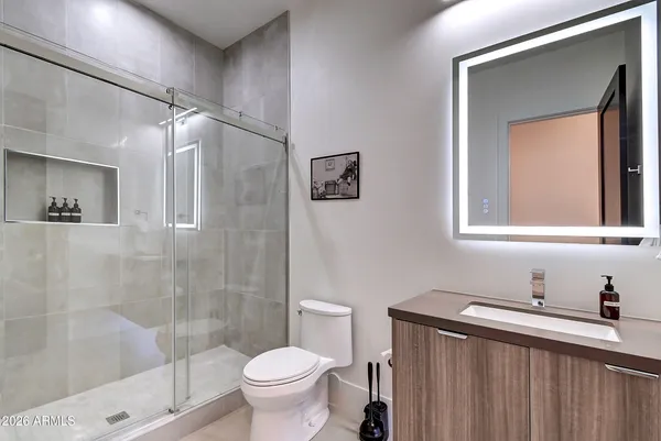 a view of a car in garage