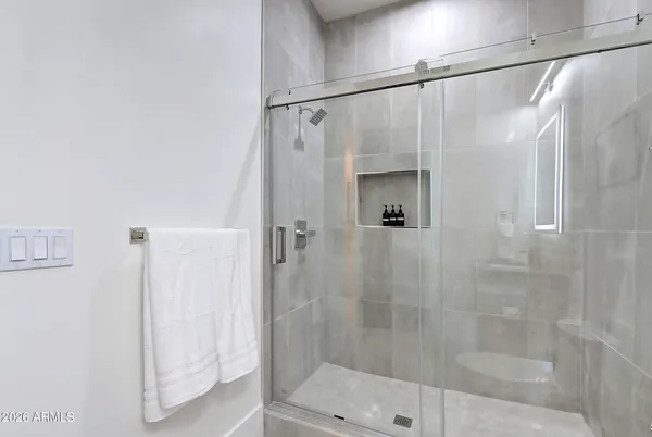 a view of a car in garage