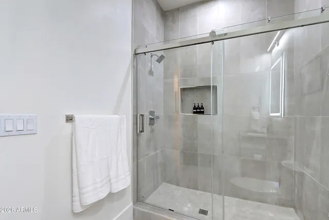 a view of a car in garage