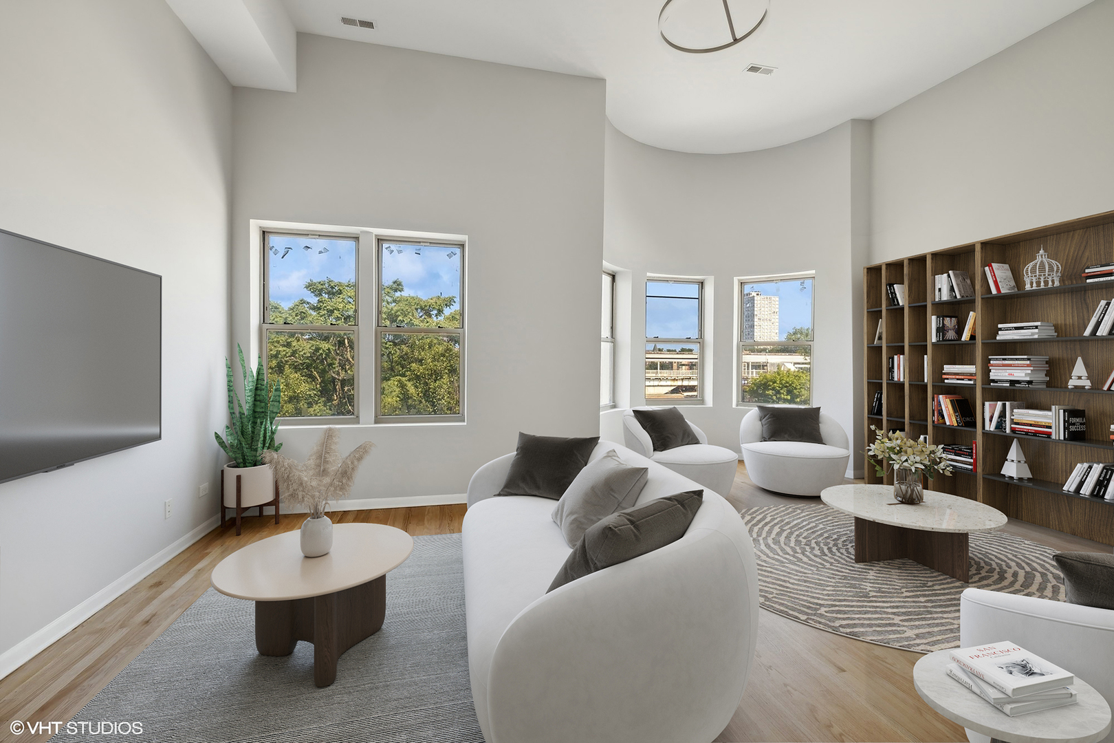 4646 South Prairie Avenue, Unit 3S Chicago, IL 60653 - Photo 2 of 42 a living room with furniture and a large window
