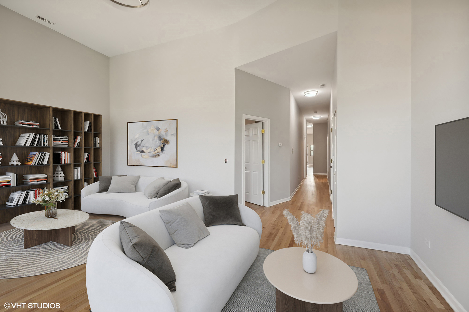 4646 South Prairie Avenue, Unit 3S Chicago, IL 60653 - Photo 8 of 42 a living room with furniture and a wooden floor