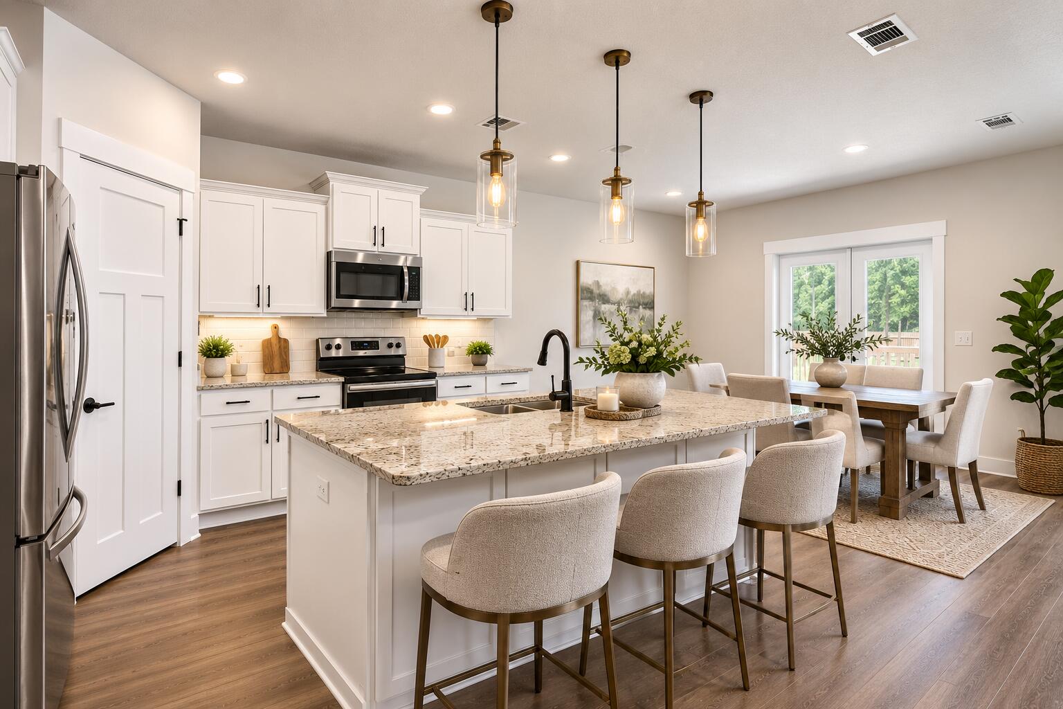 Kitchen and dining room