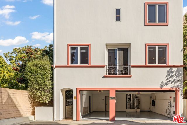 a front view of a building