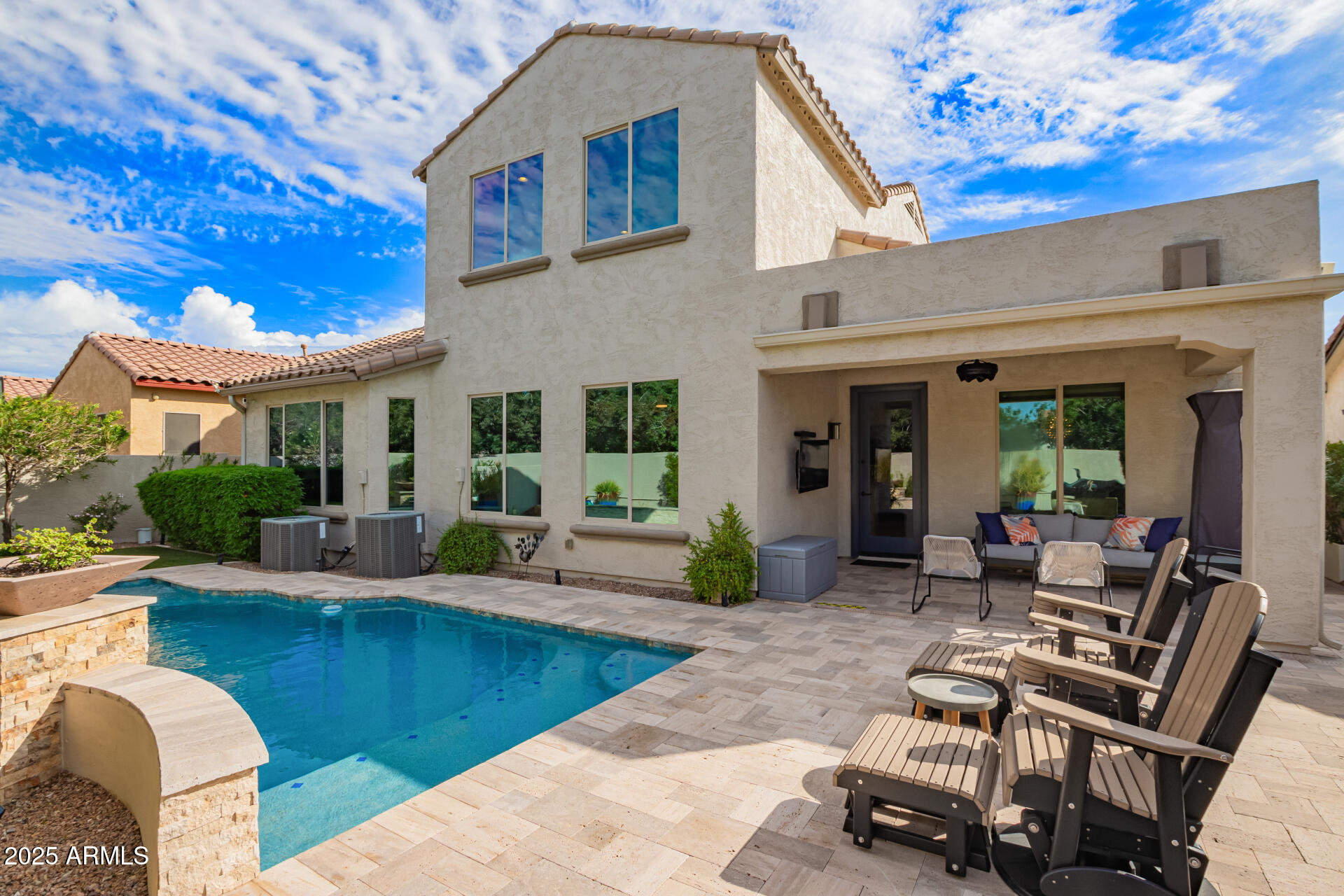 3516 East Megan Street Gilbert, AZ 85295 - Photo 47 of 60 a view of a house with swimming pool and sitting area