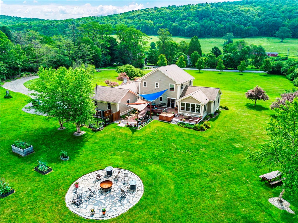 287 Pink Street Middlefield, NY 13326 - Photo 4 of 49 Good overhead view of the grounds, sitting way bac