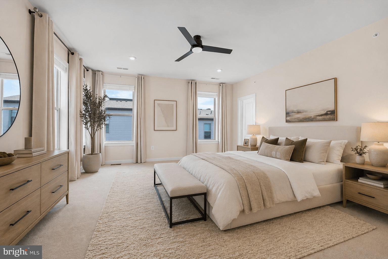 13695 Innovation Station Loop, Unit 77B Herndon, VA 20171 - Photo 14 of 36 Primary Bed -Virtually Staged