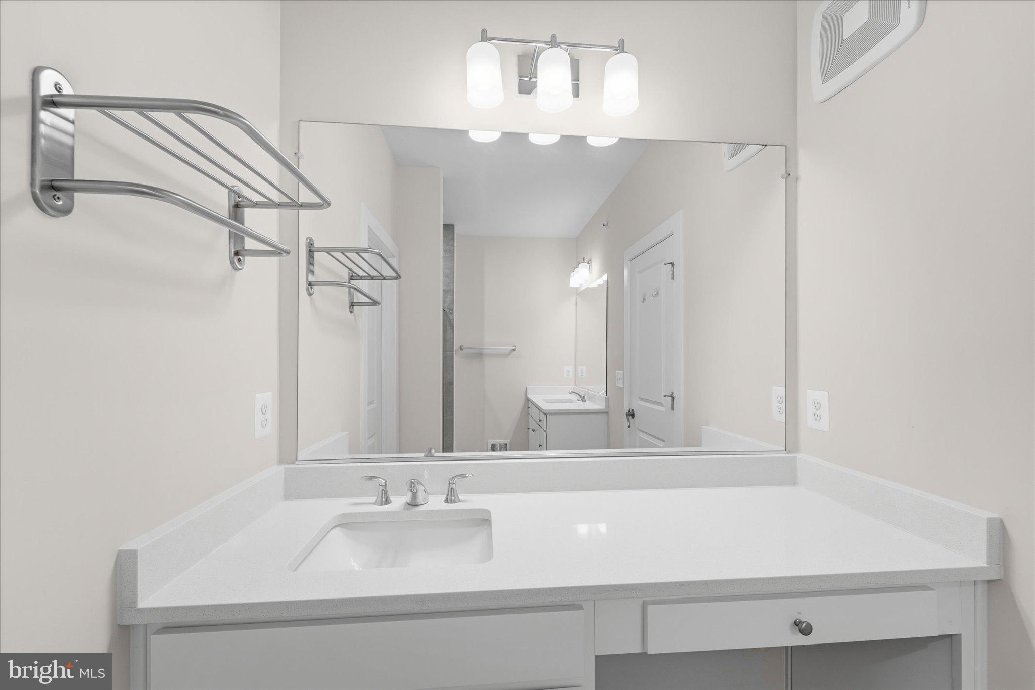 13695 Innovation Station Loop, Unit 77B Herndon, VA 20171 - Photo 19 of 36 Primary Bath with Double Vanity & Walk-In Shower