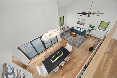 a living room with furniture and a couch