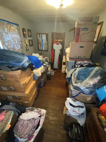 a room with furniture and air hockey table