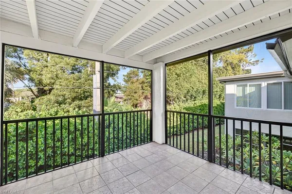 a view of a balcony