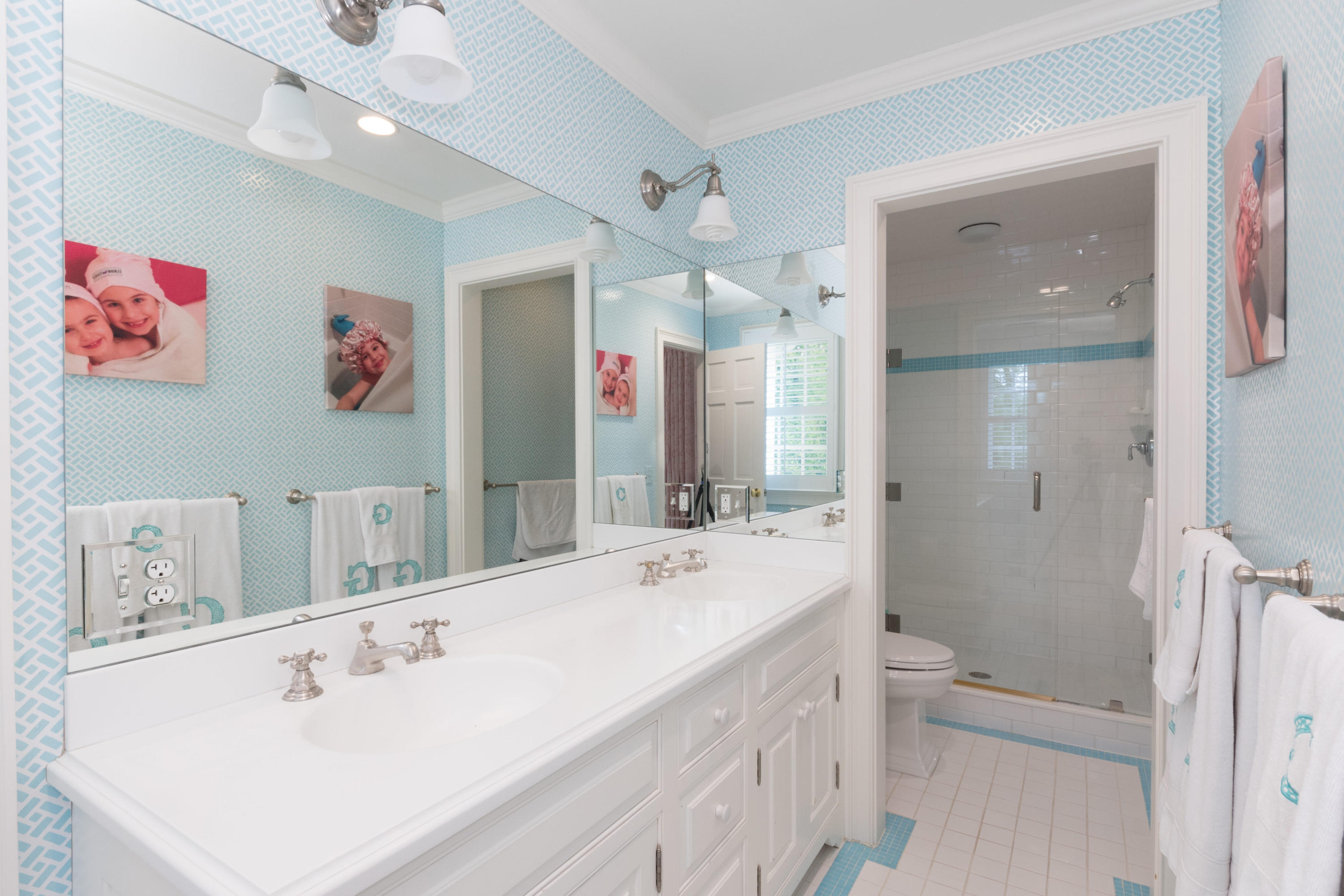 280 Hollow Tree Ridge Road Darien, CT 06820 - Photo 40 of 66 a bathroom with a sink a toilet a shower and a mirror