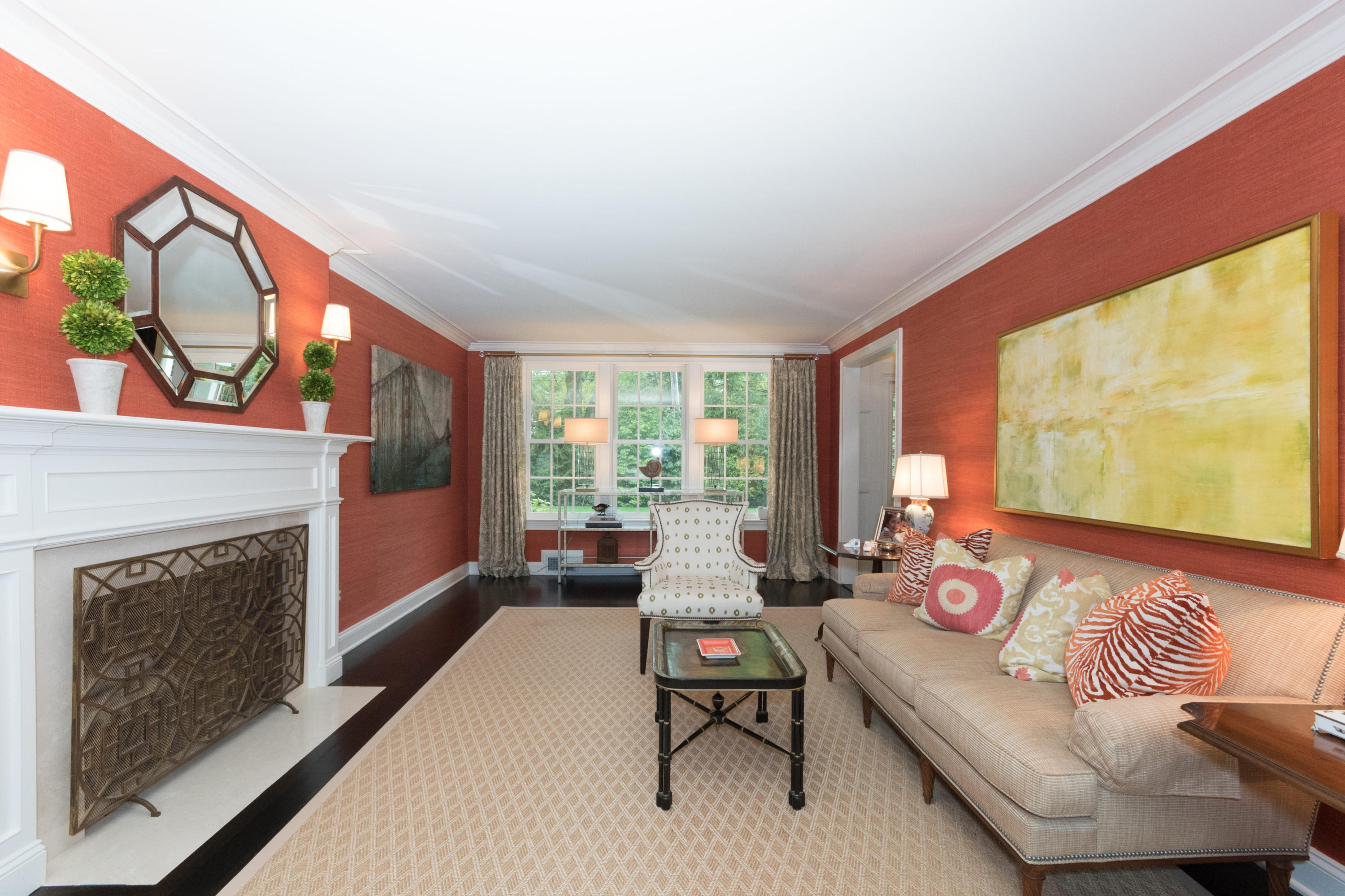 280 Hollow Tree Ridge Road Darien, CT 06820 - Photo 10 of 66 a living room with furniture and a fireplace