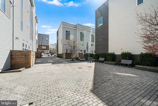 a view of a terrace with chairs