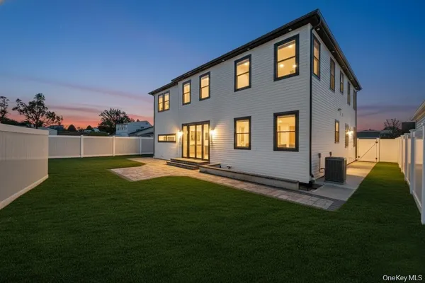 a view of backyard of a house