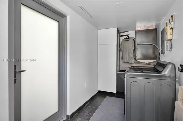 a room with storage and utility