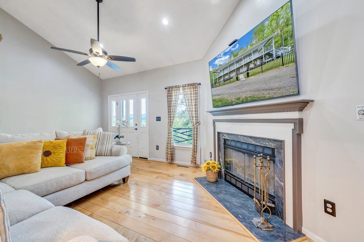 649 Greyledge Road Buchanan, VA 24066 - Photo 30 of 75 a living room with furniture and a fireplace