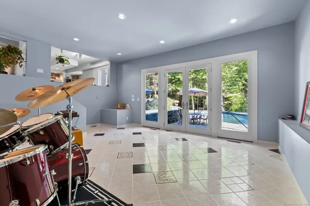 a very nice looking room with a large window