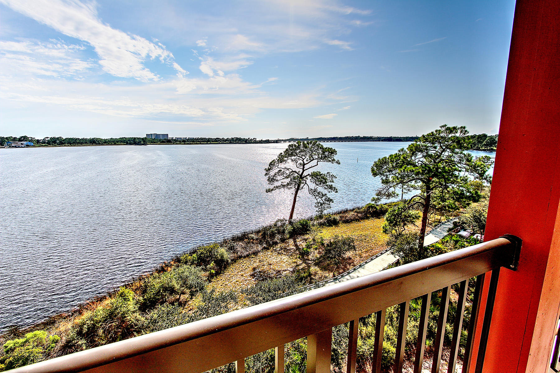 1101 Prospect Promenade, Unit 401 Panama City Beach, FL 32413 - Photo 21 of 35 a view of a lake from a balcony